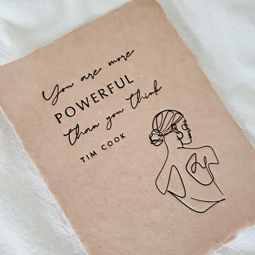Cadeau kaart POWERFUL van paper baristas
