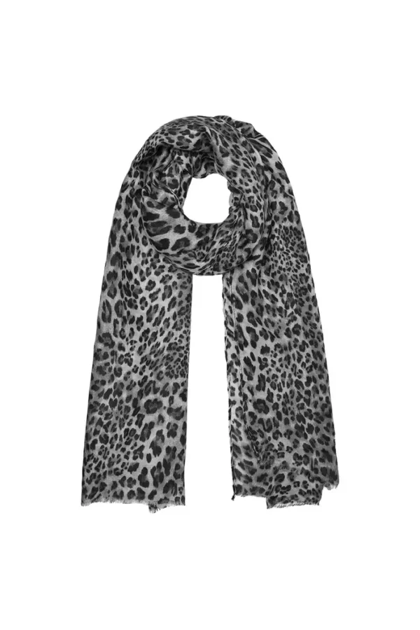 dunne sjaal luipaard zwart