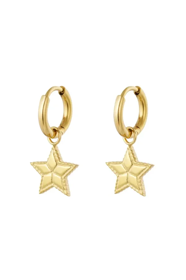 Gouden ster-oorringen
